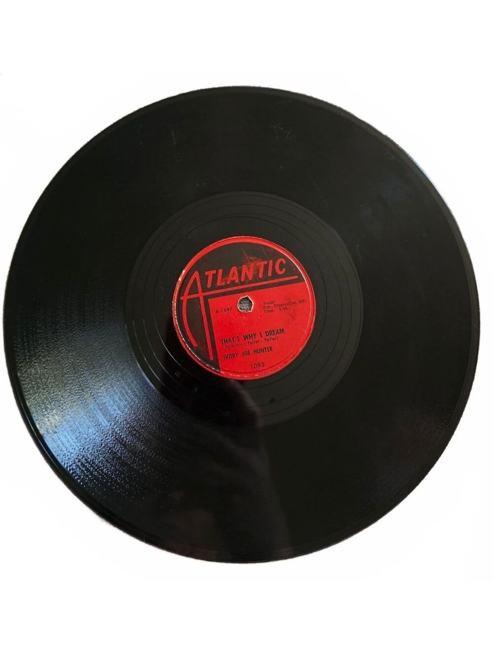 Ivory Joe Hunter Thats Why I Dream Heaven Came Down To Earth 78 Atlantic Record